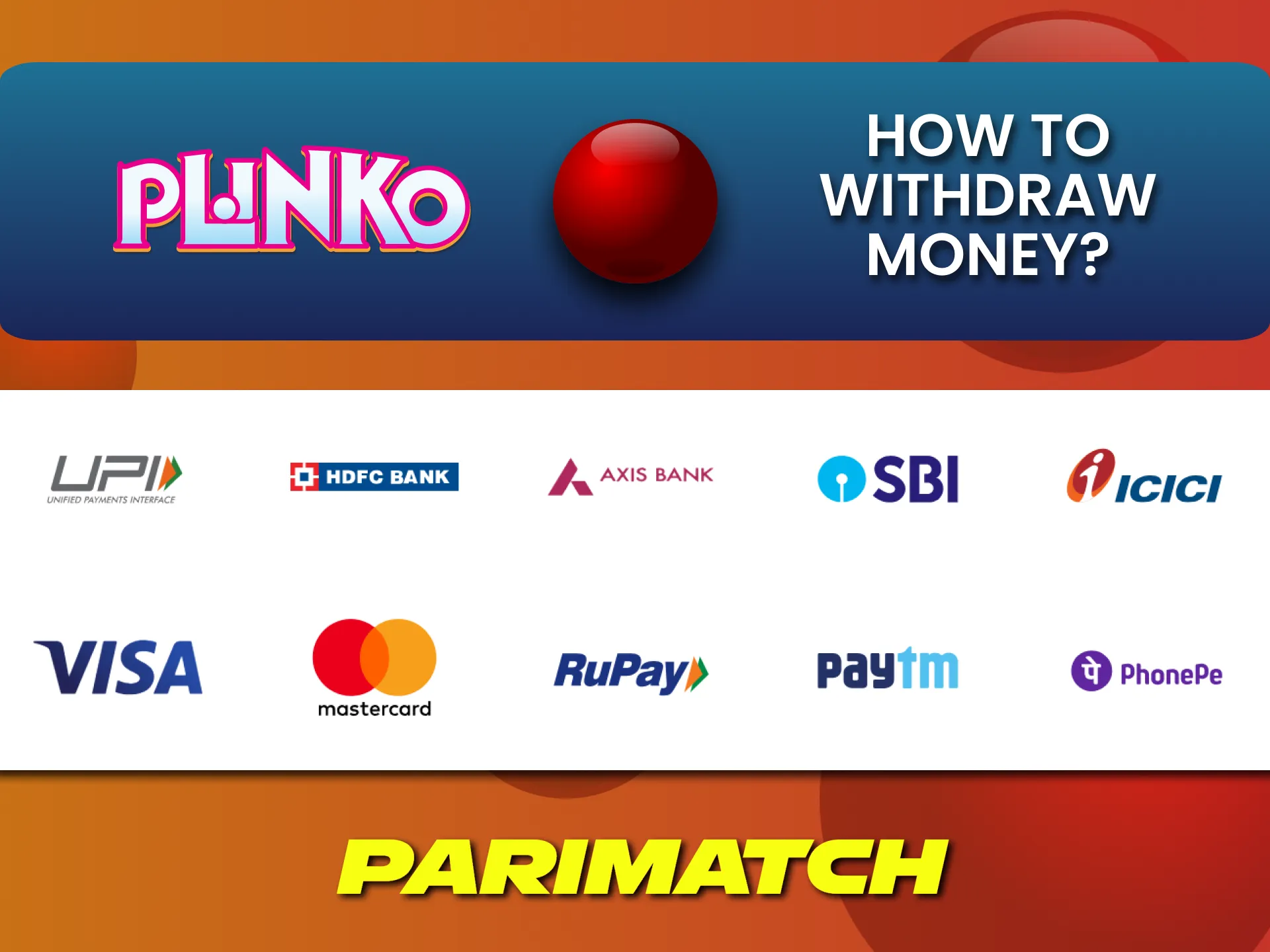 Find out about withdrawal methods for Plinko from Parimatch.