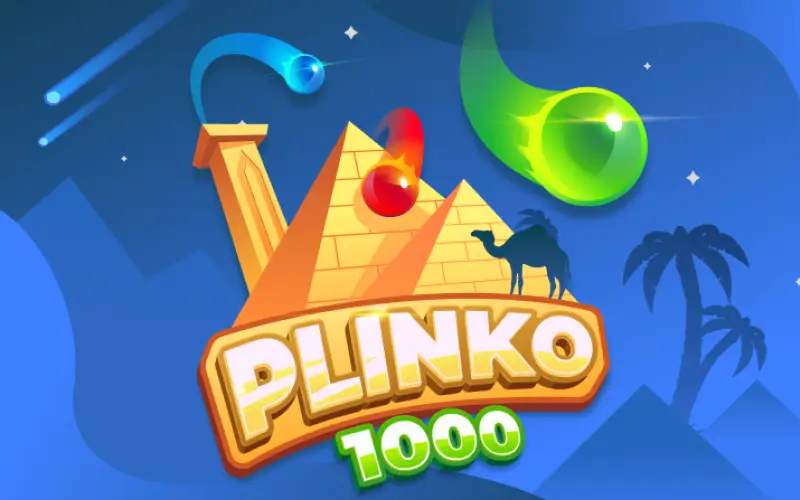 Bet small and win big in Plinko 1000 crash game.