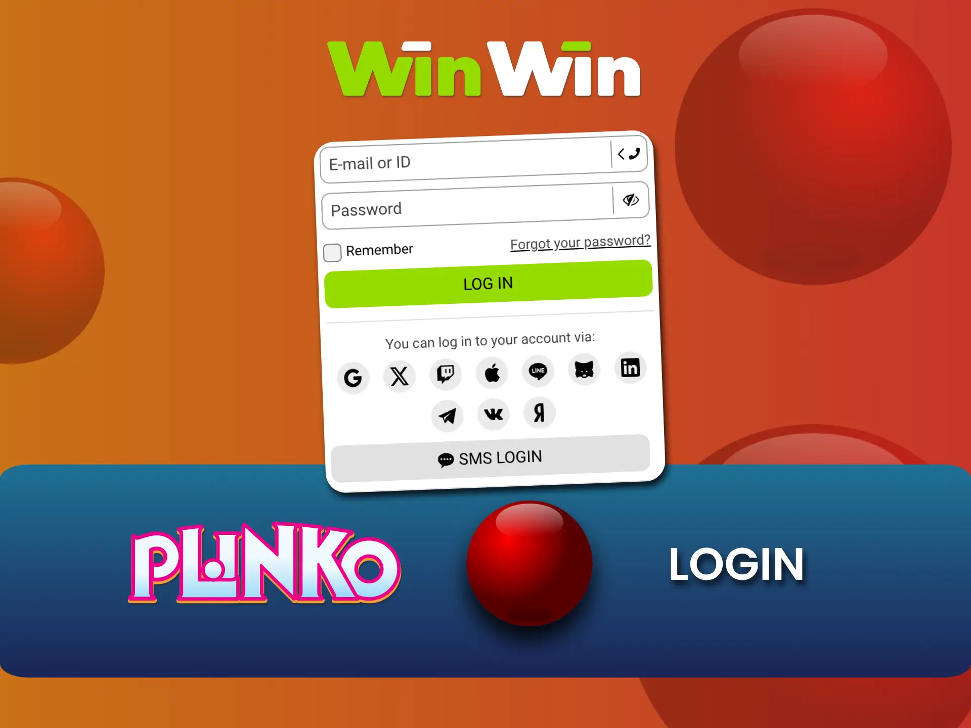 Log in to WinWin Casino, play Plinko anytime.
