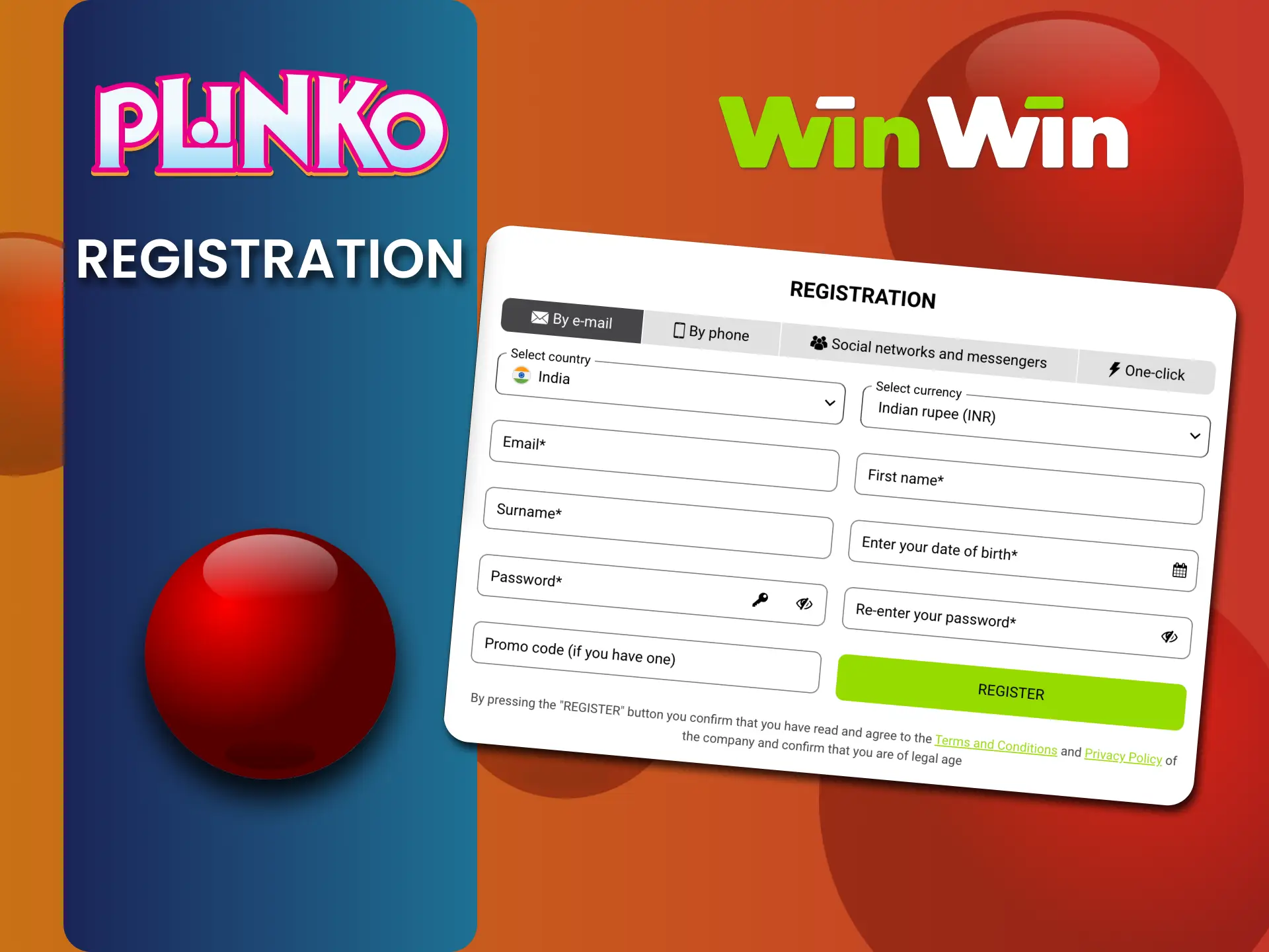 Register at WinWin Casino, start playing Plinko today.